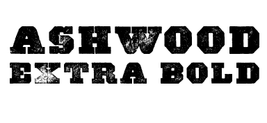 A Wild West style font called Ashwood Extra Bold from the Walden Font Co. It is part of the Wild West Press set of fonts.